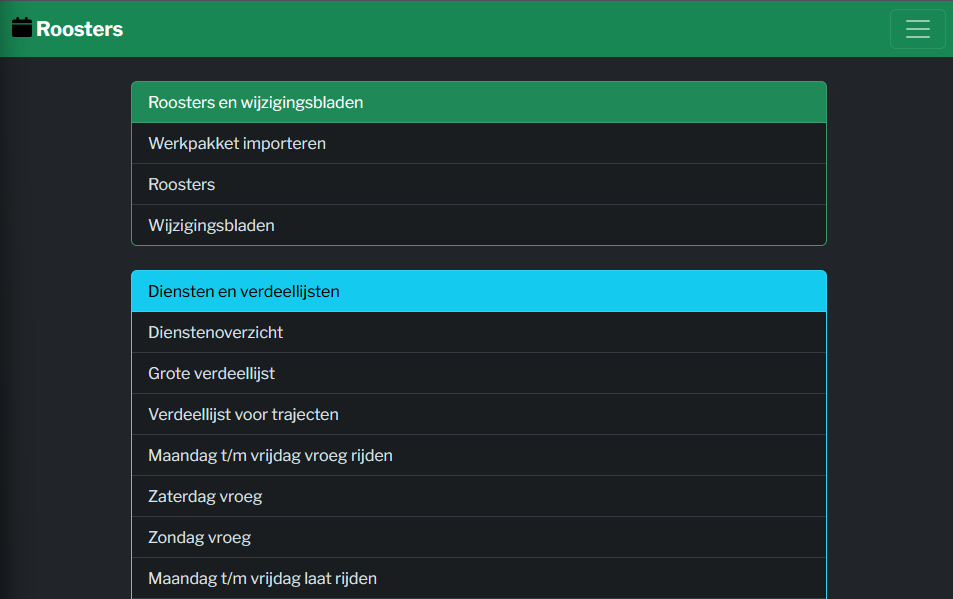 Voorbeeld roosters